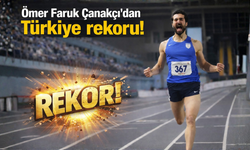 Ömer Faruk Çanakçı heptatlonda Türkiye rekoru kırdı