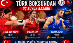 Türk Boksunda Akdeniz Oyunları’nda Üç Madalyalık Gece
