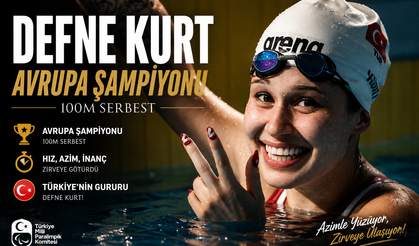 Defne Kurt 100 Metre Serbestte Avrupa’nın Şampiyonu Oldu