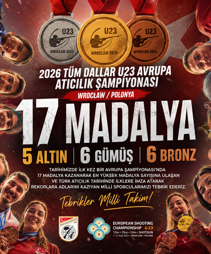 Türk Atıcılığı Avrupa’da 17 Madalyayla Tarih Yazdı