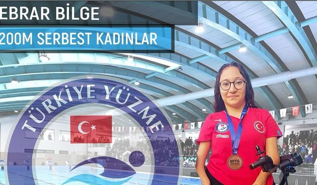 Ebrar Bilge EPYG 2025’te 50m Sırtüstünde Bronz Kazandı