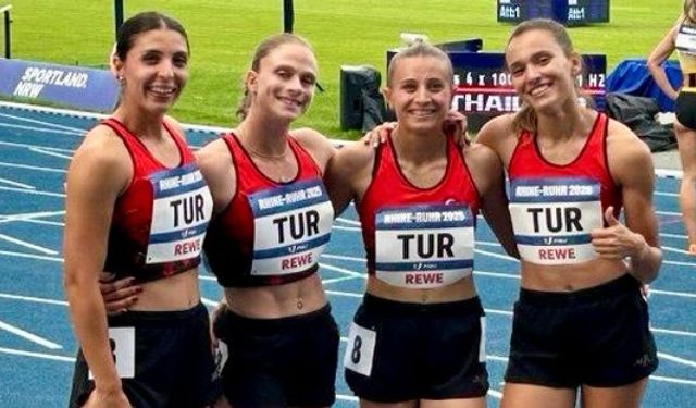 4x100m Kadın Bayrak Takımı U23 ve Büyükler Rekoru Kırdı