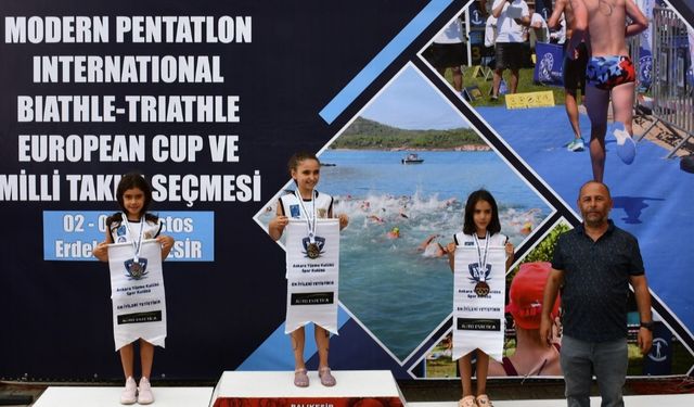 Minik sporcular Biathle-Triathle Avrupa Kupası’nda kürsüde