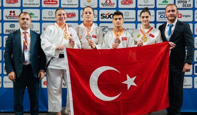 Üsküp’te Türk judoculardan 5 madalya birden!