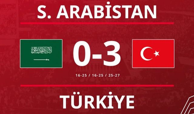Erkek Voleybol Milli Takımı Suudi Arabistan’ı 3-0 yendi
