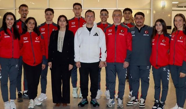 Aerobik milli takım kafilesi Gence’de karşılandı