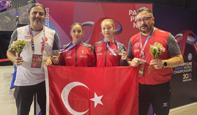 Tuba Bade ve Ada’dan Trampolinde Gümüş Madalya