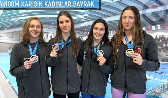 4x100m Karışık Kadın Takımı CECJM’de 3. oldu