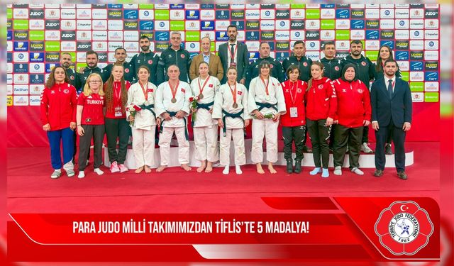 Tiflis’te Para Judoda 5 Madalya Gururu