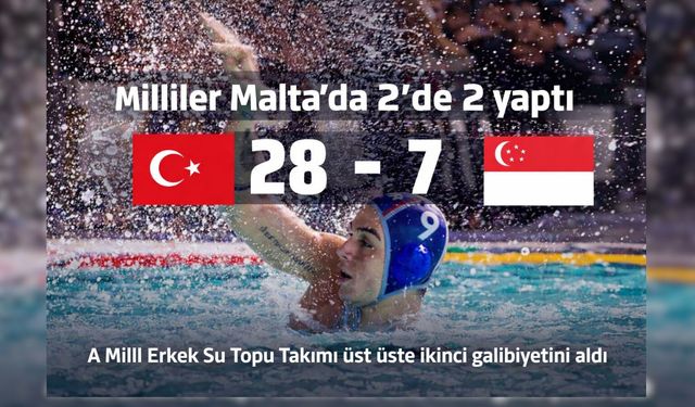 Su Topunda Milliler Malta’da 2’de 2 yaptı