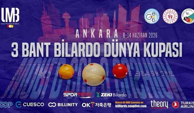 3 Bant Bilardo Dünya Kupası Ankara’da başlıyor