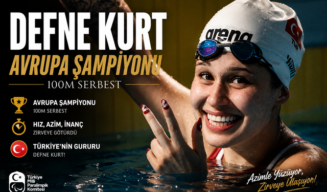 Defne Kurt 100 Metre Serbestte Avrupa’nın Şampiyonu Oldu