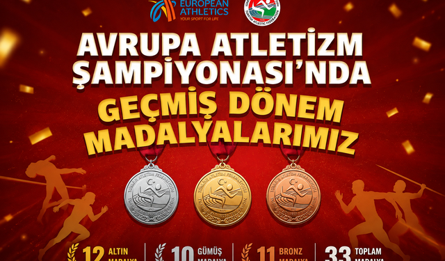 Türkiye Avrupa Atletizm'de 33 Madalyaya Ulaştı