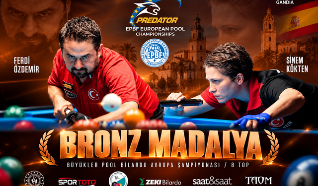 Türk Bilardosuna İspanya'dan İki Bronz Madalya Daha