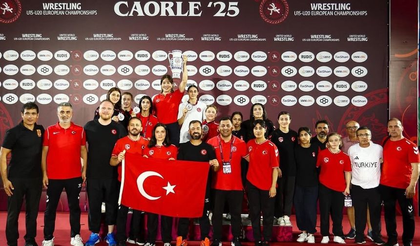 U20 Kadın Güreş Milli Takımı Avrupa’da İkinci Oldu