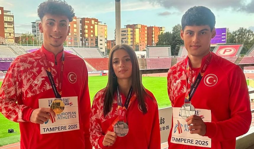 U20 Avrupa Atletizm’de 3 Madalya ile Döndük