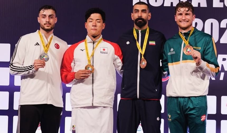 Kadir Furkan Genç Karate 1 Seri A’da gümüş madalya aldı