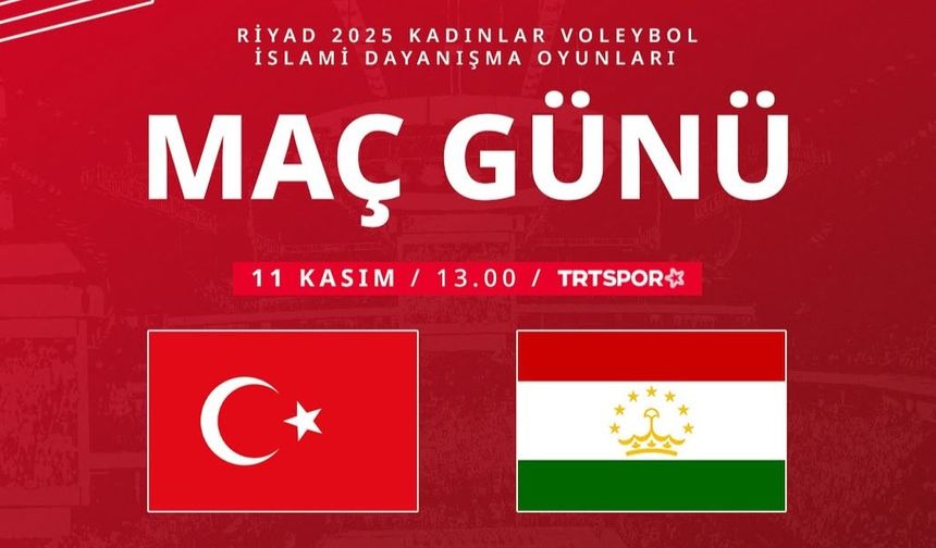 Kadın Voleybol Milli Takımı Tacikistan karşısında sahada