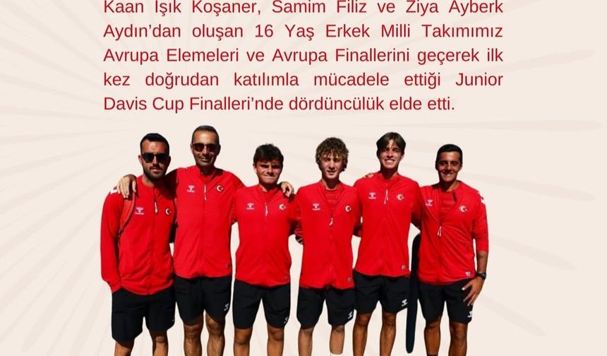 16 Yaş Milli Takım Junior Davis Cup’ta Dünya Dördüncüsü