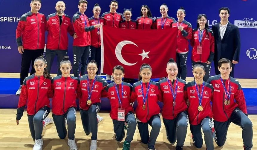 Aerobik Cimnastikte 3 altın, 2 gümüşle tarihi başarı