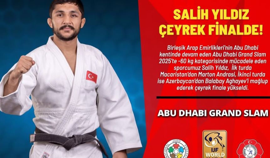 Salih Yıldız Abu Dhabi Grand Slam’de Çeyrek Finale Yükseldi
