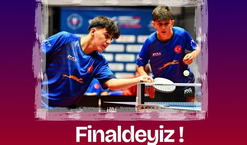 Görkem ve Kenan masa tenisinde Dünya finaline yazıldı