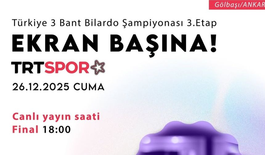 3 Bant Bilardo Şampiyonası’nda Final Heyecanı Ankara’da