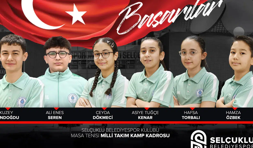 Selçuklu Belediyespor’dan Milli Takıma 6 Masa Tenisçi