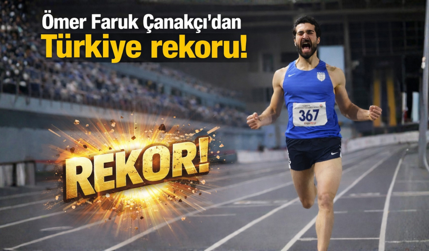 Ömer Faruk Çanakçı heptatlonda Türkiye rekoru kırdı