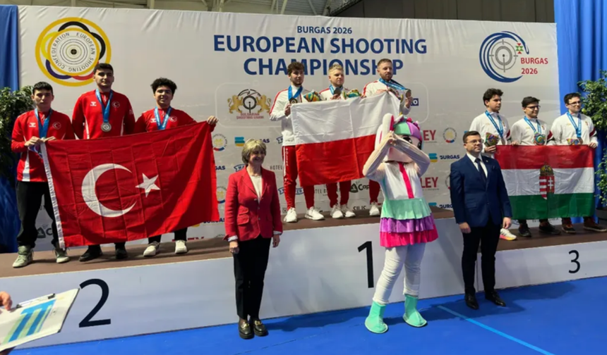 Genç Erkekler Havalı Tabanca’da Avrupa İkinciliği