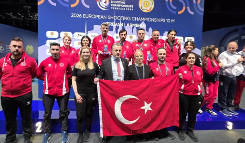 10 M Havalı Tabanca Takımı Avrupa İkincisi