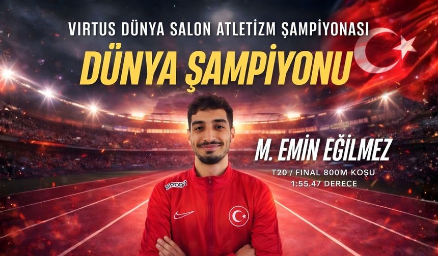 Mehmet Emin Eğilmez 800 Metrede Dünya Şampiyonu