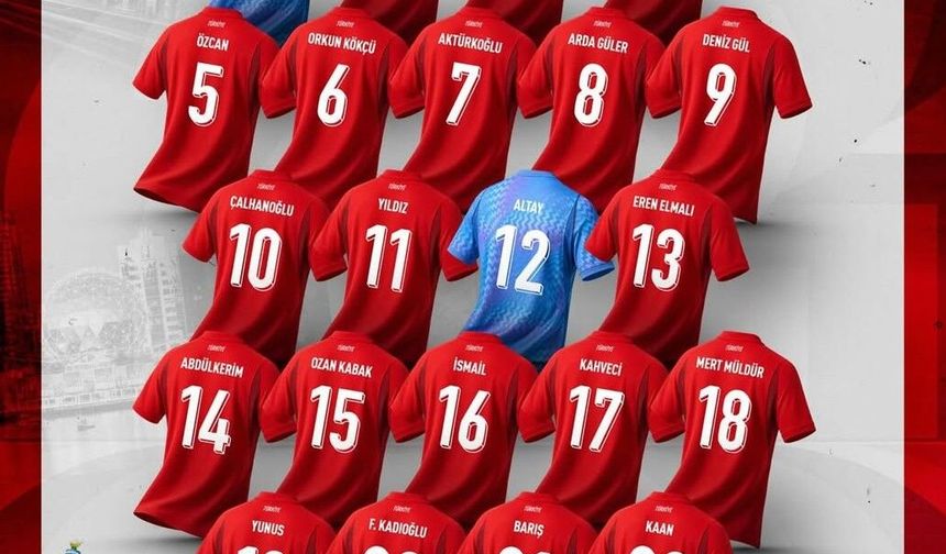 A Millî Takım'ın Dünya Kupası forma numaraları açıklandı