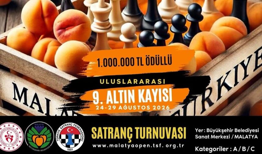 Malatya Altın Kayısı Satranç Turnuvası için kayıtlar başladı