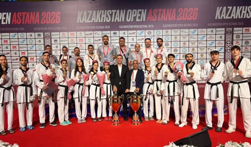 Milli Tekvandocular Kazakistan'da 14 Madalya Kazandı