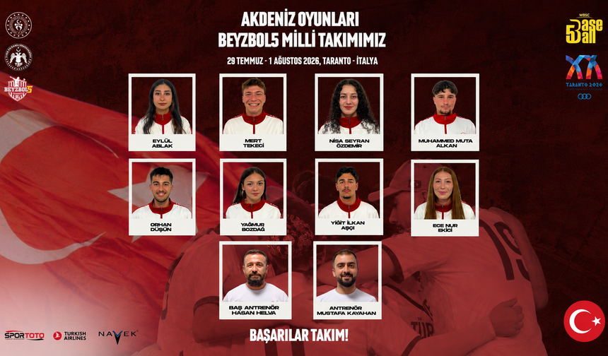 Ay-yıldızlı ekip, Akdeniz Oyunları için İtalya’ya gidiyor
