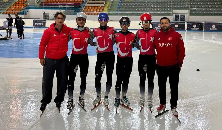 Short Track Millileri Erzurum Kampında Çalışıyor