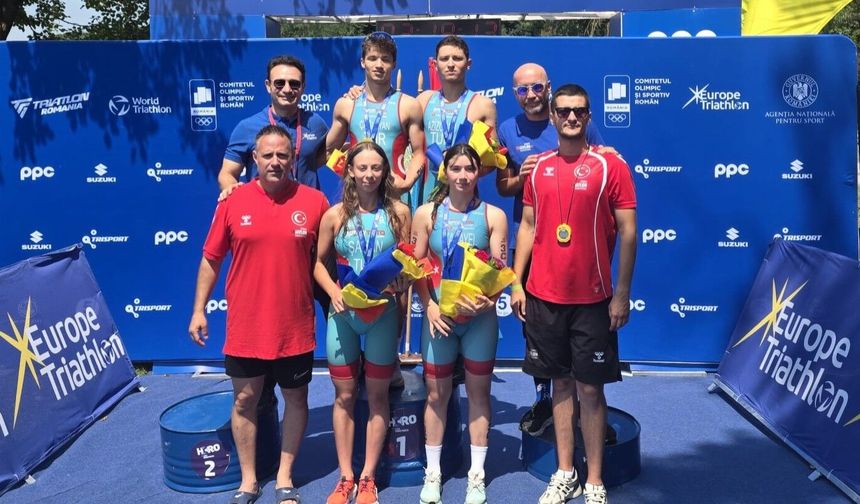 Triatlon Millileri Avrupa Kupası'nda Bronz Kazandı