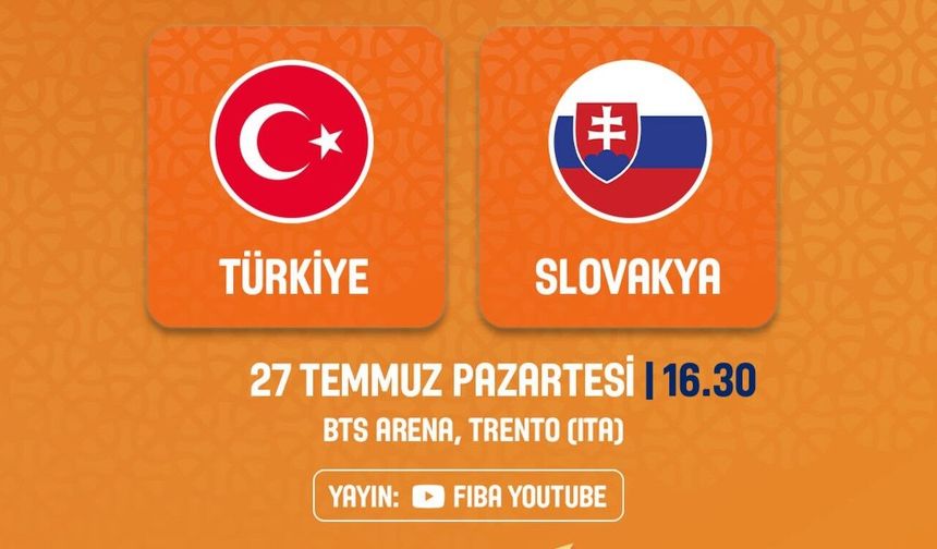 U18 Milliler Slovakya Karşısında Grup Liderliğini Hedefliyor