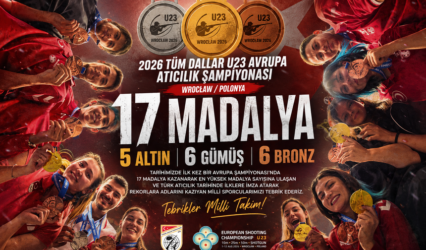 Türk Atıcılığı Avrupa’da 17 Madalyayla Tarih Yazdı