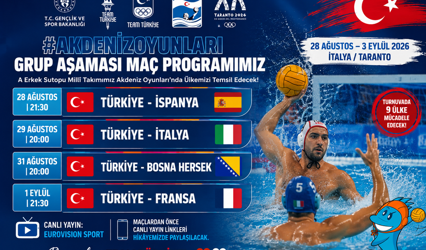 Sutopu Millileri Taranto’da Akdeniz Madalyasının Peşinde