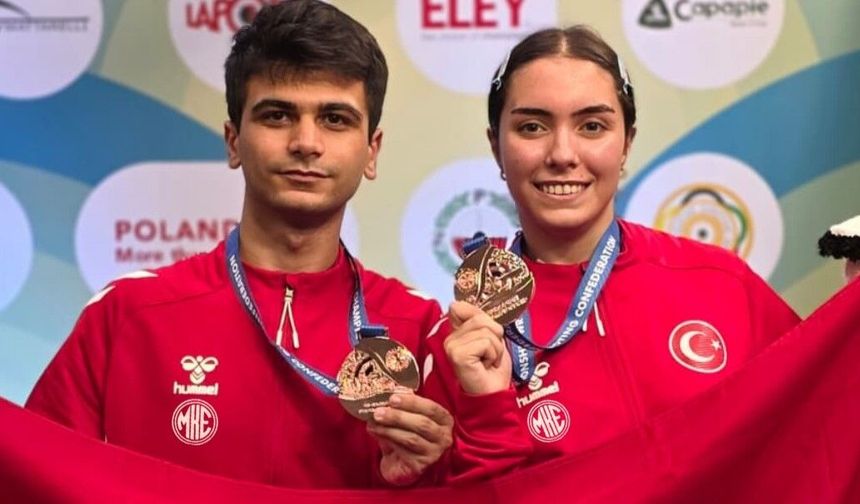 U23 Havalı Tüfek Karışık Takımı Avrupa Üçüncüsü Oldu