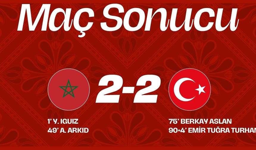 U20 Millî Takım Akdeniz Oyunları’na 2-2’lik Skorla Başladı