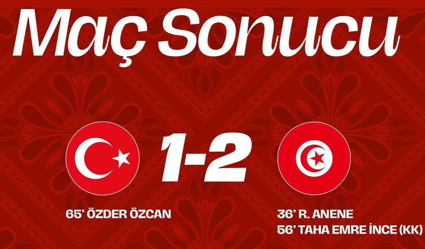 U20 Millî Takımımız Tunus Engelini Aşamadı