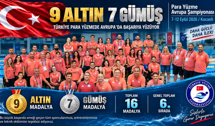 Türkiye Para Yüzmede 16 Madalyayla Avrupa Altıncısı