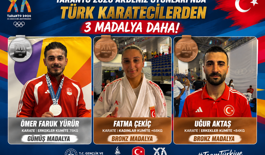 Türk Karateciler Taranto’da 3 Madalya Daha Kazandı
