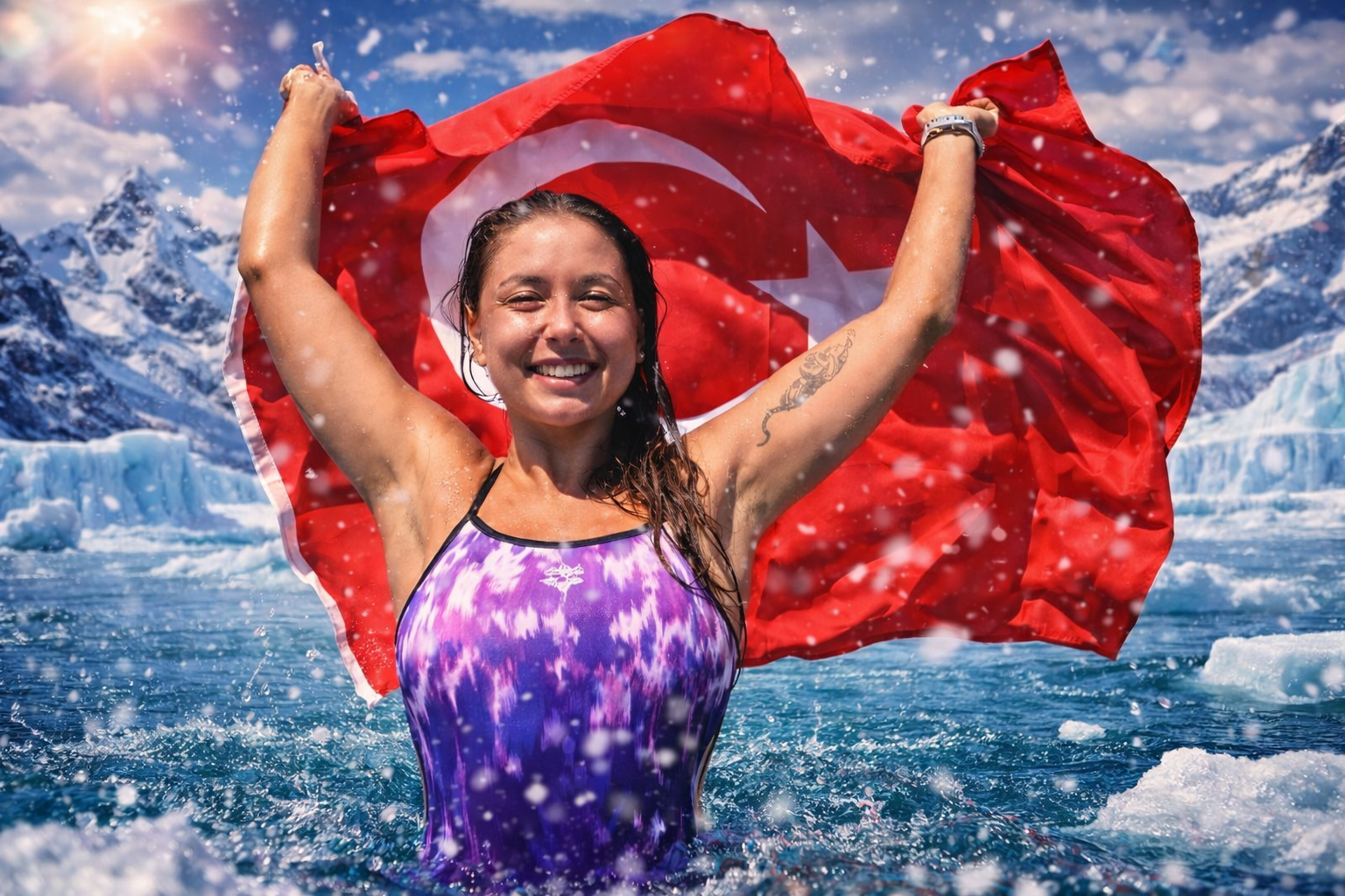 Bengisu Avcı, buzullardaki erimeye karşı kulaç atacak